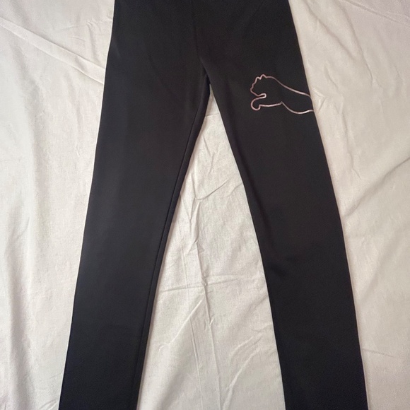 Black Puma Kids’ Leggings - Size XL (14/16) - New Without Tags - Picture 2 of 5